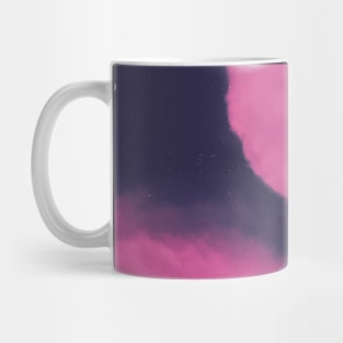 Pink Clouds in Nighttime - Crescent Moon Mug